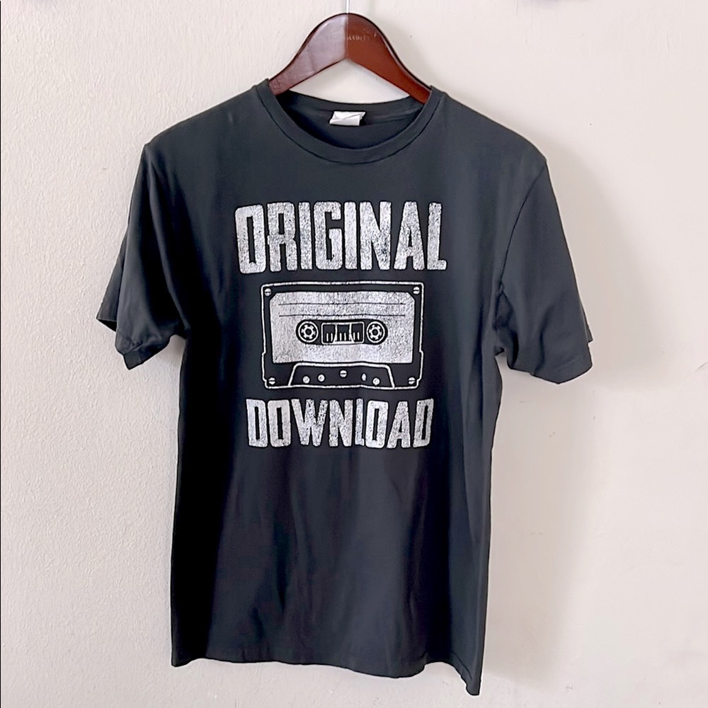 Bay Island Original Download Graphic T-Shirt Mens Unisex Large Retro Classic